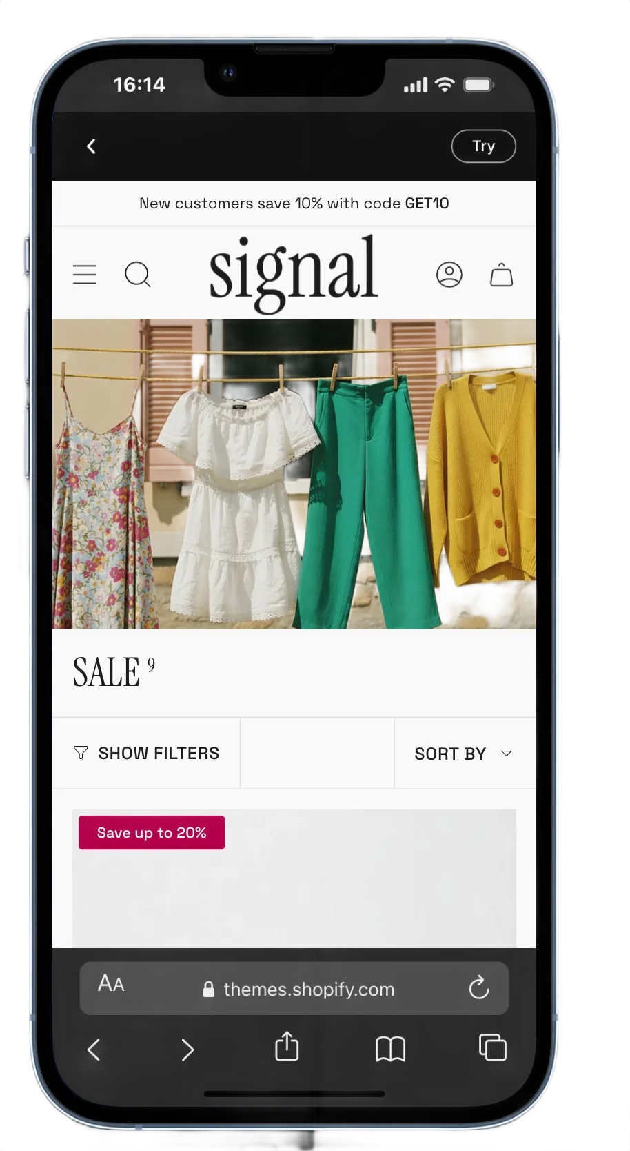 Broadcast Theme Signal Preset - Elegantes Fashion Sale Layout