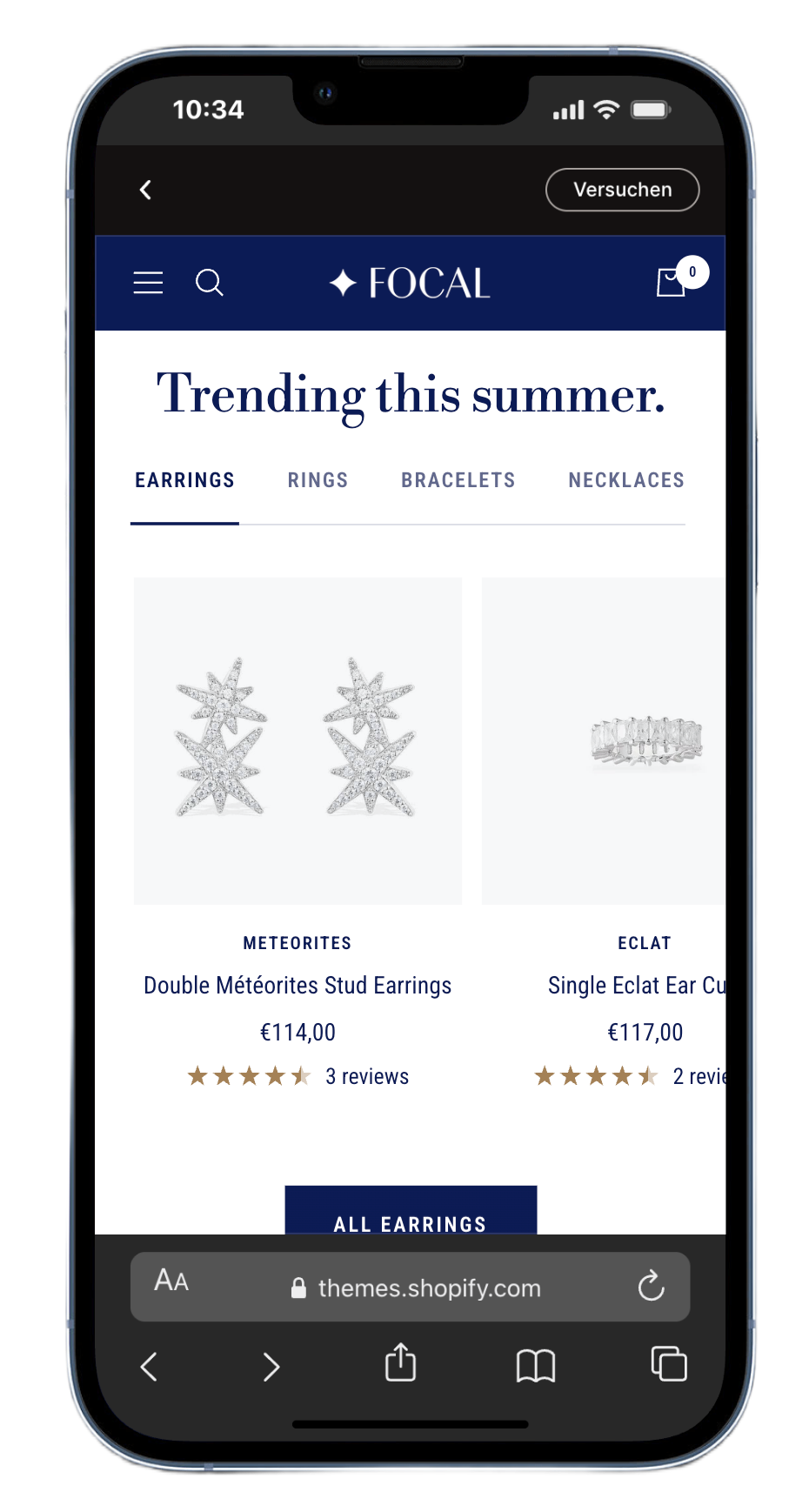 Focal Theme Sapphire Preset - Modern minimalist jewelry store design