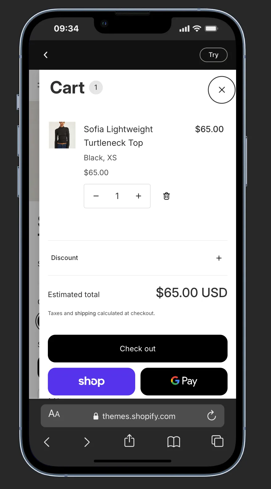 Horizon Theme Mobile Cart