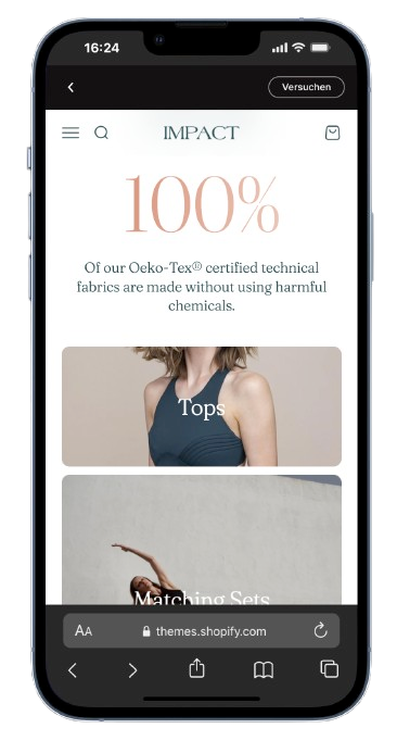 Impact Theme Balance Style - Ideal for fashion and lifestyle brands with expressive visuals