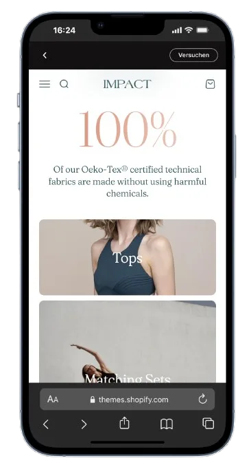 Impact Theme Balance Style - Ideal für Fashion und Lifestyle Brands mit ausdrucksstarken Visuals