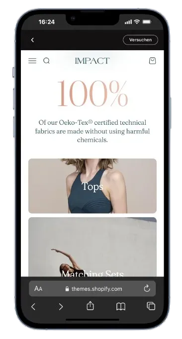Impact Theme Balance Style - Ideal for fashion and lifestyle brands with expressive visuals