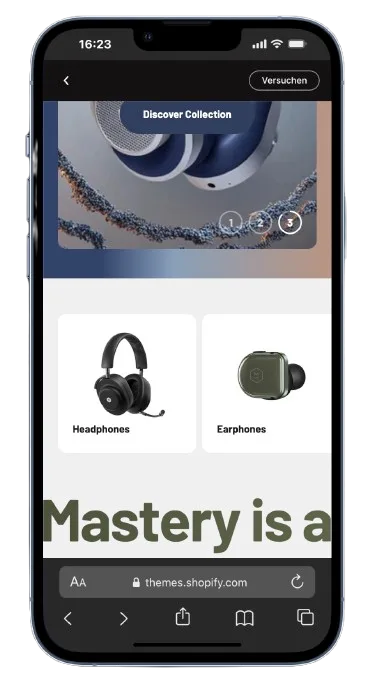 Impact Theme Sound Style - Perfekt für Tech und Electronics Shops mit dunklem, minimalistischem Design